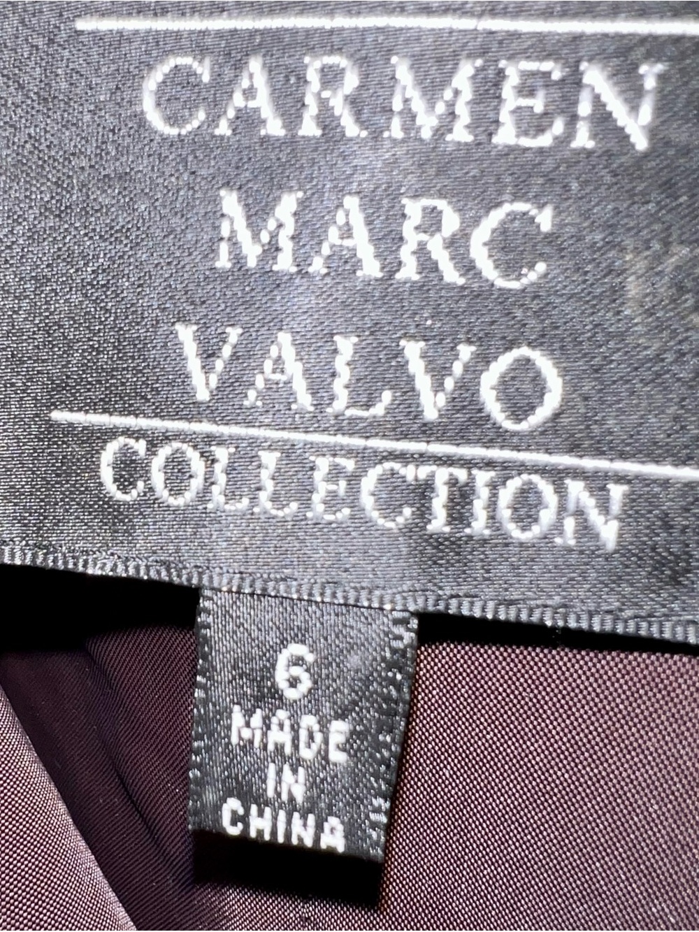 Never been worn Vintage Choc brown 100% silk skirt by Carmen Marc Valvo - Picture 13 of 15